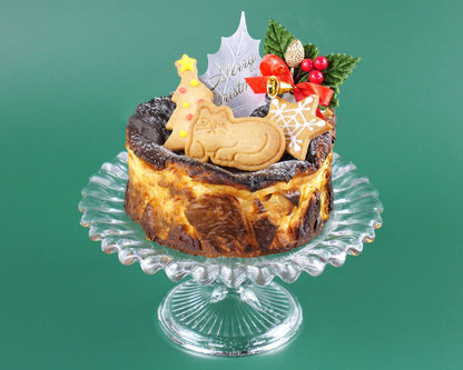 【冷凍配送】季節限定gajumaruのクリスマスケーキ〈バスクチーズケーキ12cm〉